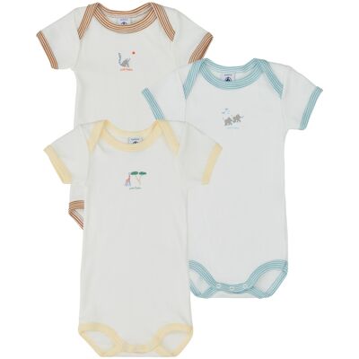 Παιδικά κορμάκια Petit Bateau 3 BODIES US MC Άσπρο 6 mois Παιδικά κορμάκια Petit Bateau 3 BODIES US MC Άσπρο 6 mois