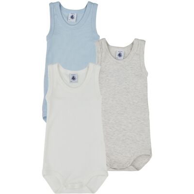 Παιδικά κορμάκια Petit Bateau 3 BODIES SM Multicolour 6 mois Παιδικά κορμάκια Petit Bateau 3 BODIES SM Multicolour 6 mois