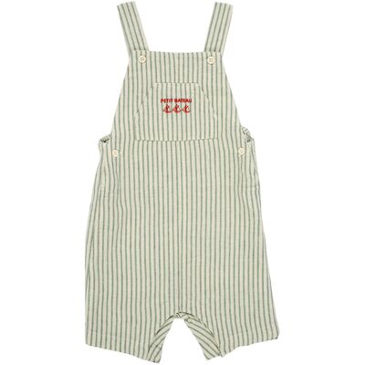 Ολόσωμες φόρμα Petit Bateau SALOPETTE COURTE Green 24 mois Ολόσωμες φόρμα Petit Bateau SALOPETTE COURTE Green 24 mois