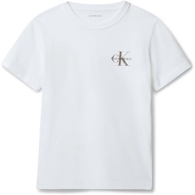 T-shirt με κοντά μανίκια Calvin Klein Jeans Chest Monologo Ss Άσπρο 8 χρονών T-shirt με κοντά μανίκια Calvin Klein Jeans Chest Monologo Ss Άσπρο 8 χρονών