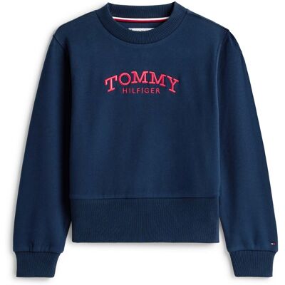 Fleece Tommy Hilfiger High Rib Hem Crew Neck Μπλέ 10 χρονών Fleece Tommy Hilfiger High Rib Hem Crew Neck Μπλέ 10 χρονών