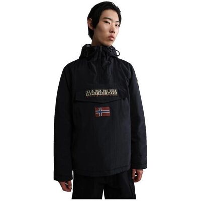 Παρκά Napapijri Veste Rainforest Winter 3 noire à capuche ajustable Black 2 χρονών αρσενικός Παρκά Napapijri Veste Rainforest Winter 3 noire à capuche ajustable Black 2 χρονών αρσενικός