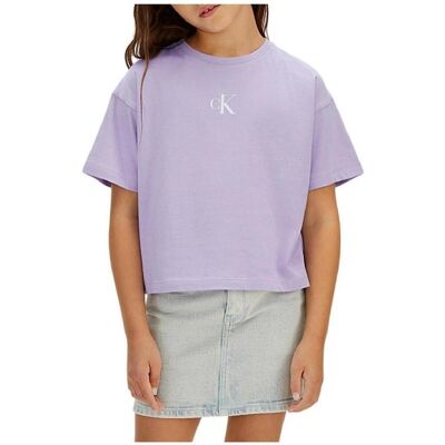 T-shirt με κοντά μανίκια Calvin Klein Jeans LVCKSJA16GVK7 Violet 16 χρονών T-shirt με κοντά μανίκια Calvin Klein Jeans LVCKSJA16GVK7 Violet 16 χρονών