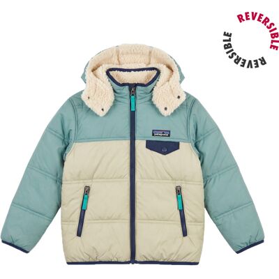 Χοντρό μπουφάν Patagonia BABY REVERSIBLE TRIBBLES HOODY Μπλέ 12 mois Χοντρό μπουφάν Patagonia BABY REVERSIBLE TRIBBLES HOODY Μπλέ 12 mois