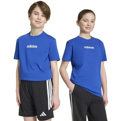 T-shirts & Polos adidas J Lin Tee 160 Μπλέ 9 / 10 ετών T-shirts & Polos adidas J Lin Tee 160 Μπλέ 9 / 10 ετών