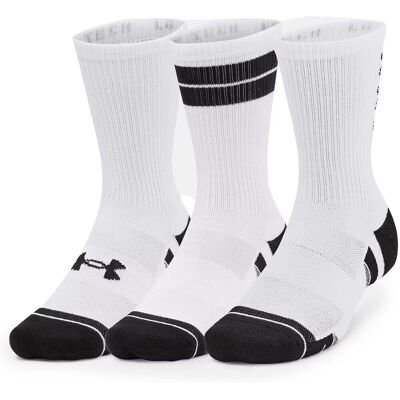 Αθλητικές κάλτσες Under Armour Ua Perf Tech Nov 3Pk Crew Άσπρο Medium Αθλητικές κάλτσες Under Armour Ua Perf Tech Nov 3Pk Crew Άσπρο Medium