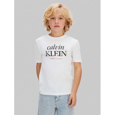 T-shirts & Polos Calvin Klein Jeans Logo Ss T-Shirt Άσπρο 16 χρονών T-shirts & Polos Calvin Klein Jeans Logo Ss T-Shirt Άσπρο 16 χρονών