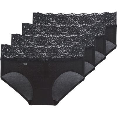 Culottes Sloggi ROMANCE X 4 Black FR 42 Culottes Sloggi ROMANCE X 4 Black FR 42