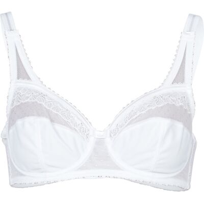 Με πλήρη κάλυψη και στήριξη PLAYTEX COEUR CROISE Άσπρο 90C Με πλήρη κάλυψη και στήριξη PLAYTEX COEUR CROISE Άσπρο 90C