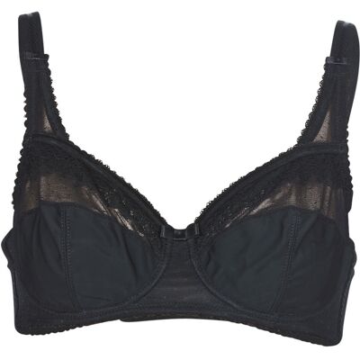 Με πλήρη κάλυψη και στήριξη PLAYTEX FLEUR Black 100B Με πλήρη κάλυψη και στήριξη PLAYTEX FLEUR Black 100B