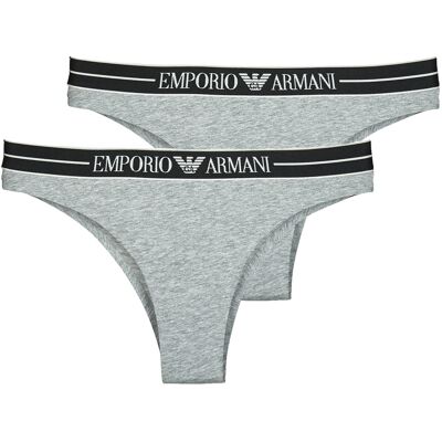 Giorgio Armani Culottes Emporio Armani 2-PACK BRAZILIAN Grey Small Giorgio Armani Culottes Emporio Armani 2-PACK BRAZILIAN Grey Small
