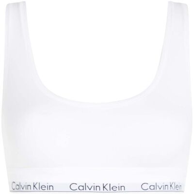 Τριγωνικά/ Χωρίς ενίσχυση Calvin Klein Jeans Bralette Άσπρο Large Τριγωνικά/ Χωρίς ενίσχυση Calvin Klein Jeans Bralette Άσπρο Large