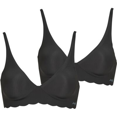 Τριγωνικά/ Χωρίς ενίσχυση Sloggi ZERO Microfibre 2.0 Soft Bra PACK DE 2 Black Medium Τριγωνικά/ Χωρίς ενίσχυση Sloggi ZERO Microfibre 2.0 Soft Bra PACK DE 2 Black Medium