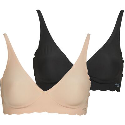 Τριγωνικά/ Χωρίς ενίσχυση Sloggi ZERO Microfibre 2.0 Soft Bra PACK DE 2 Black Medium Τριγωνικά/ Χωρίς ενίσχυση Sloggi ZERO Microfibre 2.0 Soft Bra PACK DE 2 Black Medium