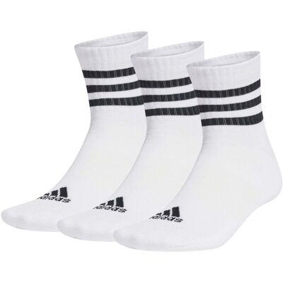 Αθλητικές κάλτσες adidas 3S C Spw Mid 3P Άσπρο Large Αθλητικές κάλτσες adidas 3S C Spw Mid 3P Άσπρο Large