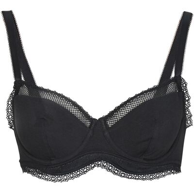 Με πλήρη κάλυψη και στήριξη Passionata CHARLOTTE WIRED DEMI BRA Black 90B Με πλήρη κάλυψη και στήριξη Passionata CHARLOTTE WIRED DEMI BRA Black 90B