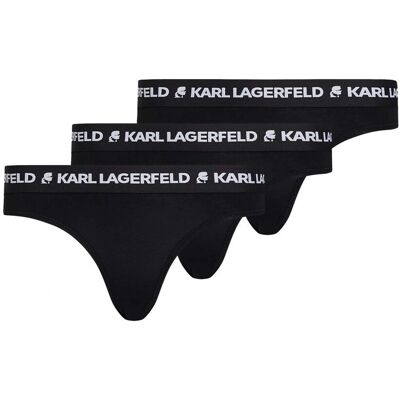 Slips Karl Lagerfeld Logo Brief 3p Black Large Slips Karl Lagerfeld Logo Brief 3p Black Large