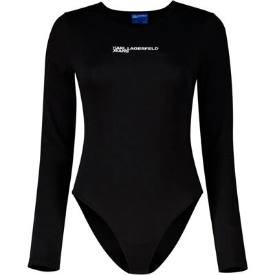 Body Karl Lagerfeld A4w17017 Klj Bodysuit Crew Neck Black Small Body Karl Lagerfeld A4w17017 Klj Bodysuit Crew Neck Black Small