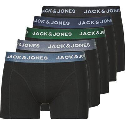 Boxer Jack & Jones JACSOLID TRUNKS 5 PACK OP Black Medium Boxer Jack & Jones JACSOLID TRUNKS 5 PACK OP Black Medium