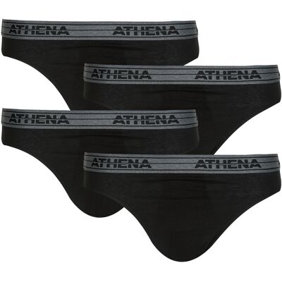 Slips Athena BASIC COTON Pack de 4 Black Medium Slips Athena BASIC COTON Pack de 4 Black Medium