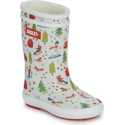 Γαλότσες Aigle LOLLY POP FUR PRINT Άσπρο 25 Γαλότσες Aigle LOLLY POP FUR PRINT Άσπρο 25