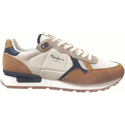 Xαμηλά Sneakers Pepe jeans Brit Mix Beige 41 Xαμηλά Sneakers Pepe jeans Brit Mix Beige 41