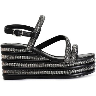 Σανδάλια με πλατφόρμα Café Noir C1HB9029 Black 40 Σανδάλια με πλατφόρμα Café Noir C1HB9029 Black 40