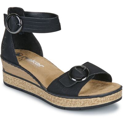 Σανδάλια με πλατφόρμα Rieker 63780-00 Black 38 Σανδάλια με πλατφόρμα Rieker 63780-00 Black 38