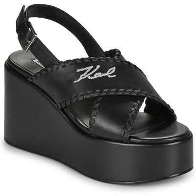 Σανδάλια με πλατφόρμα Karl Lagerfeld WENDY Whipstich Kross Strap Black 38 Σανδάλια με πλατφόρμα Karl Lagerfeld WENDY Whipstich Kross Strap Black 38