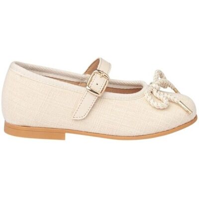 Μπαλαρίνες Angelitos 1557 BAILARINA LINO HEBILLA Beige Beige 27 Μπαλαρίνες Angelitos 1557 BAILARINA LINO HEBILLA Beige Beige 27