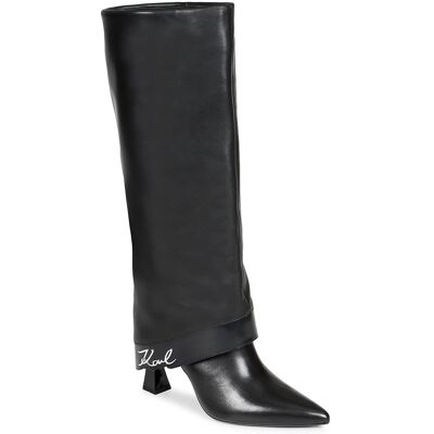 Μπότες με τακούνι Karl Lagerfeld DEBUTANTE Fold Down Hi Leg Boot Black 36 Μπότες με τακούνι Karl Lagerfeld DEBUTANTE Fold Down Hi Leg Boot Black 36