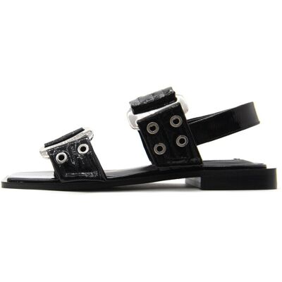 Σανδάλια χωρίς τακούνι Steve Madden SARIA E PATENT FAUX LEATHER FLAT SANDALS WOMEN multicolour 37 Σανδάλια χωρίς τακούνι Steve Madden SARIA E PATENT FAUX LEATHER FLAT SANDALS WOMEN multicolour 37