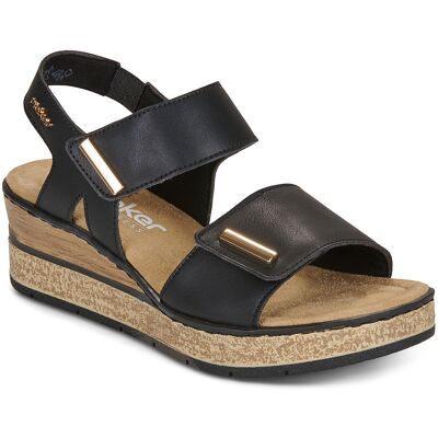 Σανδάλια με πλατφόρμα Rieker 63781-00 Black 43 Σανδάλια με πλατφόρμα Rieker 63781-00 Black 43
