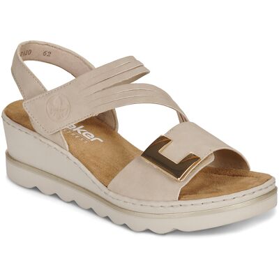 Σανδάλια με πλατφόρμα Rieker 67410-62 Beige 41 Σανδάλια με πλατφόρμα Rieker 67410-62 Beige 41