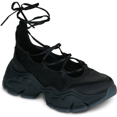 Xαμηλά Sneakers Buffalo BINARY GHILLIE Black 38 Xαμηλά Sneakers Buffalo BINARY GHILLIE Black 38