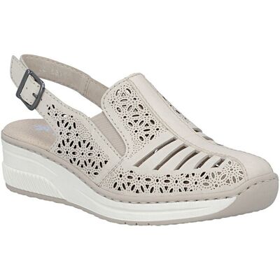 Σανδάλια με πλατφόρμα Rieker 48763 Beige 39 Σανδάλια με πλατφόρμα Rieker 48763 Beige 39
