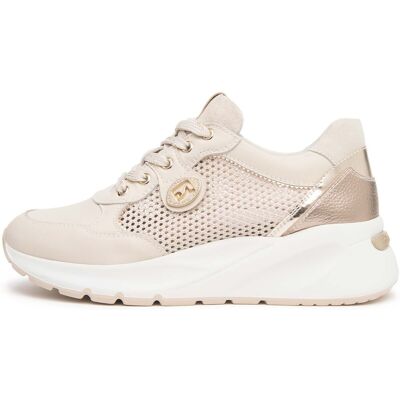 Xαμηλά Sneakers NeroGiardini Velvet 1039 T.Nora Latte 02 T.Brill Platino 6074 S Άσπρο 38 Xαμηλά Sneakers NeroGiardini Velvet 1039 T.Nora Latte 02 T.Brill Platino 6074 S Άσπρο 38
