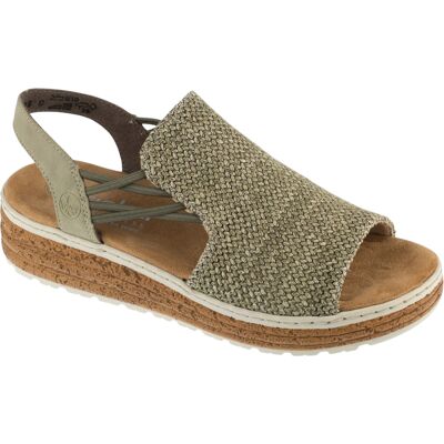 Σανδάλια με πλατφόρμα Rieker Sandals 62741 Green 40 Σανδάλια με πλατφόρμα Rieker Sandals 62741 Green 40