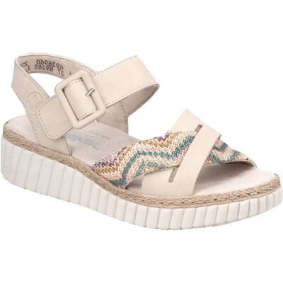 Σανδάλια με πλατφόρμα Rieker 69269 Beige 38 Σανδάλια με πλατφόρμα Rieker 69269 Beige 38