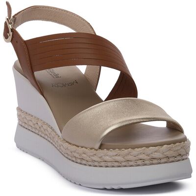 Σανδάλια με πλατφόρμα NeroGiardini NERO GIARDINI 418 ETOILE SAND Beige 38 Σανδάλια με πλατφόρμα NeroGiardini NERO GIARDINI 418 ETOILE SAND Beige 38