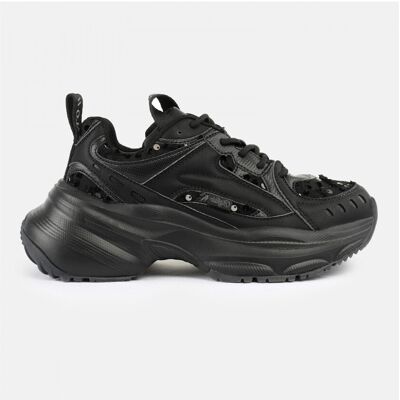 Xαμηλά Sneakers Buffalo Valencia glam Black 38 Xαμηλά Sneakers Buffalo Valencia glam Black 38