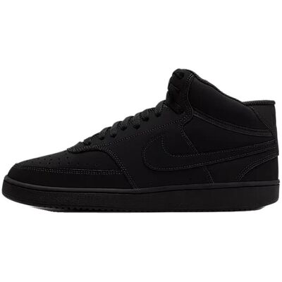Nike - Court Vision Mid - Μαύρο - Ύφασμα - Παπούτσια Nike - Court Vision Mid - Μαύρο - Ύφασμα - Παπούτσια