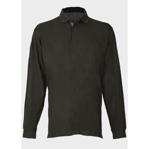 gsecret Ανδρική μπλούζα τύπου polo μονόχρωμη μακρύ μανίκι.Oversize Collection ΧΑΚΙ - ΧΑΚΙ - Μέγεθος: 4XL,5XL,6XL