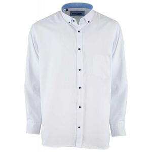 gsecret Ανδρικό πουκάμισο τσεπάκι & κουμπιά στο γιακά. Oversize Collection. ΛΕΥΚΟ - ΛΕΥΚΟ - Μέγεθος: 4XL,5XL,3XL - αρσενικός