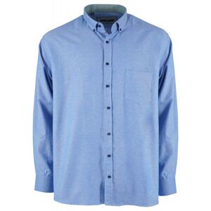 gsecret Ανδρικό πουκάμισο τσεπάκι & κουμπιά στο γιακά. Oversize Collection. INDIGO - INDIGO - Μέγεθος: 4XL,5XL,3XL - αρσενικός