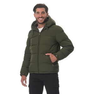 gsecret Ανδρικό puffer jacket ενσωματωμένη κουκούλα τσέπες φερμουάρ. Winter Collection ΧΑΚΙ - ΧΑΚΙ - Μέγεθος: M,L,XL,XXL,3XL - αρσενικός