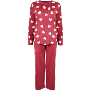 gsecret Γυναικεία πιτζάμα Coral Fleece all print heart παντελόνι με τσέπες. Oversize Collection ΜΠΟΡΝΤΩ - ΜΠΟΡΝΤΩ - Μέγεθος: 52,54,56