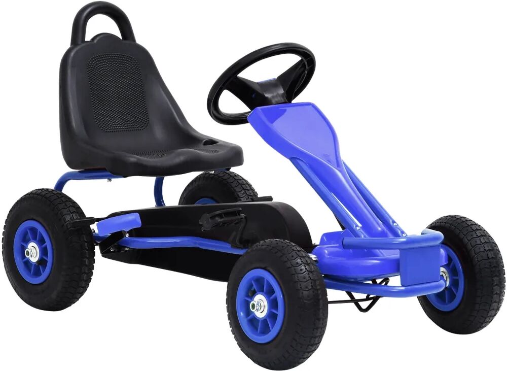 vidaXL Go Kart με Πετάλια και Λάστιχα Πεπιεσμένου Αέρα Μπλε