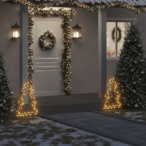 vidaXL Φως Χριστουγεννιάτικο Διακοσμητικό Ακίδες Δέντρο 80 LED 60 εκ.