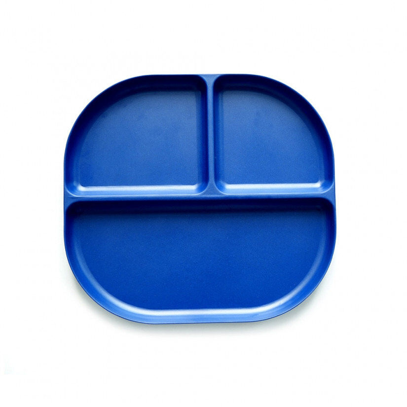 Ekobo Δίσκος Φαγητού Με Χώρισμα Bamboo Ekobo Μπλε
